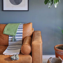 Load image into Gallery viewer, HANDWOVEN THROW BLANKET - OLIVE