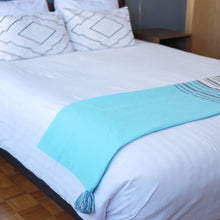 Load image into Gallery viewer, HANDWOVEN THROW BLANKET – TEAL